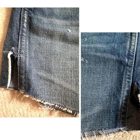AMO
Denim short shorts
Frayed with slits
Button Fly
Size 27 - Picture 2 of 6